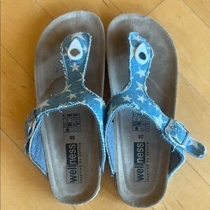 Kids Blue Star Sandals